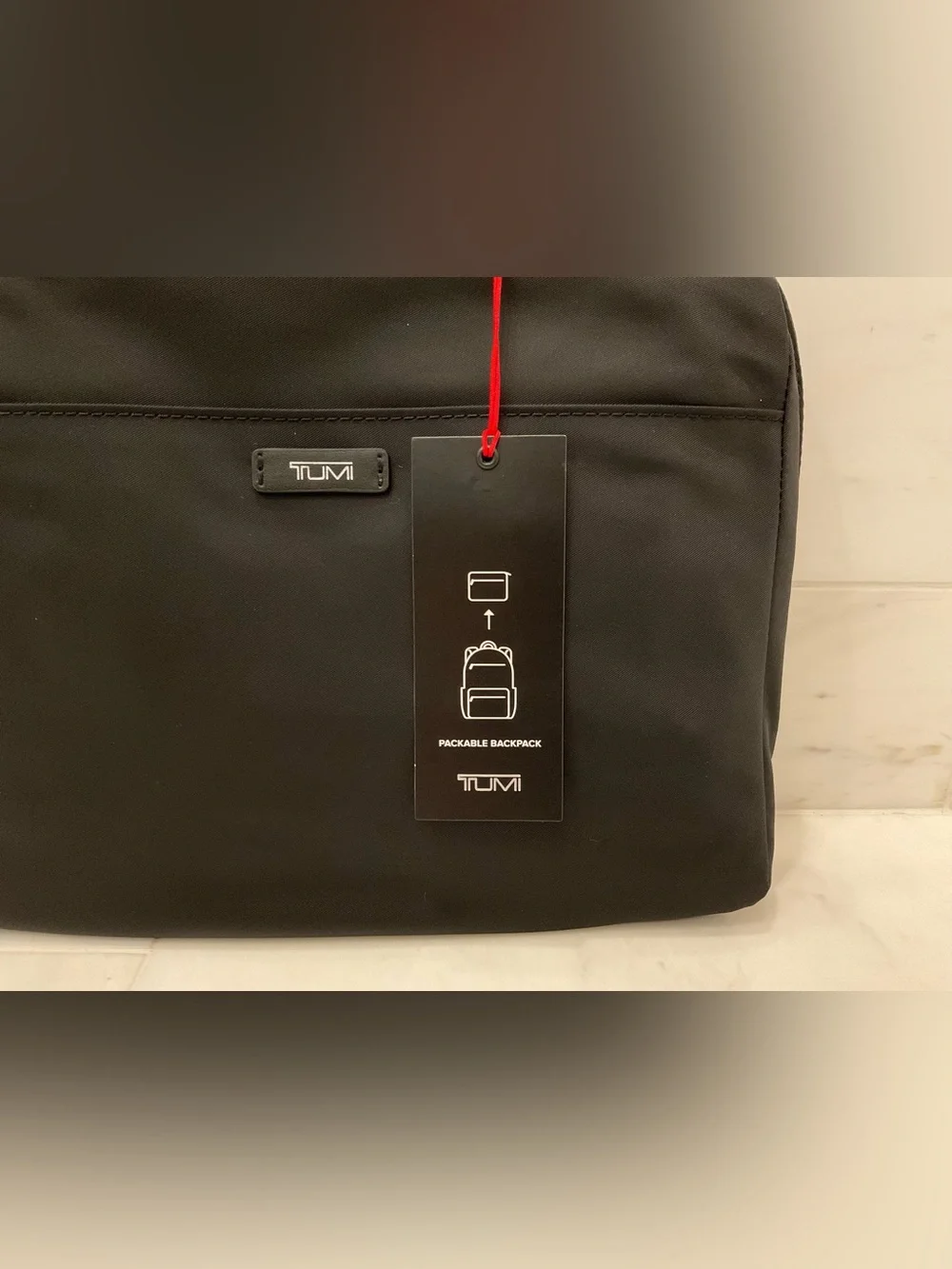 NEW TUMI Voyageur JUST IN CASE Nylon Packable 17.0” Backpack - SOLID BLACK